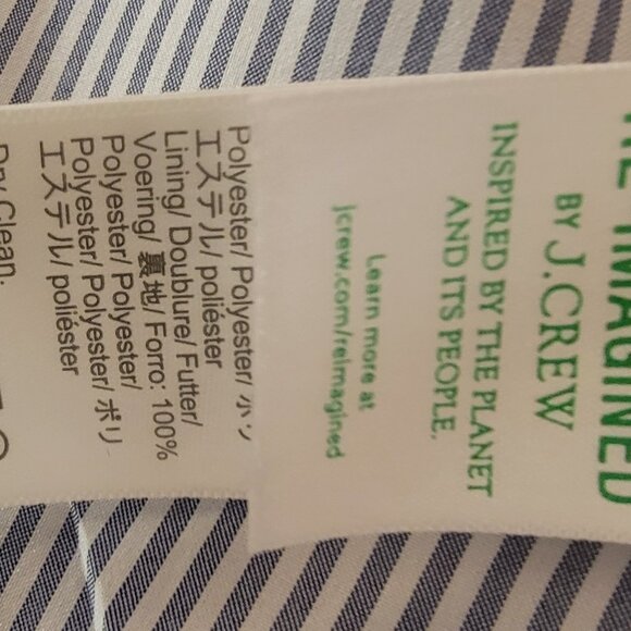 J Crew women blazer size 2 blue / white Dalton line used great condition - Picture 5 of 6